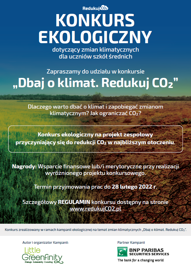 plakat na konkurs ekologiczny
